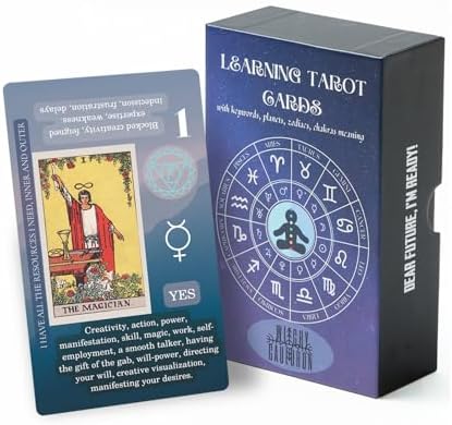 Witchy Cauldron Learning Tarot Cards with Meanings on Them, for Beginners, Training Tarot Deck