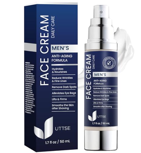 6-in-1 Mens Face Moisturizer: Anti Aging Face Cream - Eye Bags Treatment - Skin Care for Men - 1.7 fl oz