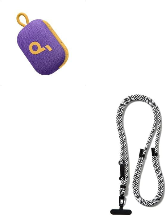 Soundcore Select 4 Go Purple Lanyard for Select 4 Go Speaker, Cell Phone Lanyard for Neck or Shoulder, Adjustable Phone Strap Compatible with Car Keys and Keychains (Black)