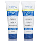 Advanced Clinicals Cracked Heel Foot Cream Moisturizer Skin Care Lotion For Feet W/Shea Butter, Moisturizing Foot/Hand Lotion Helps Heal Cracked Skin, Rough Spots, Calluses, & Dry Skin, 2-Pack