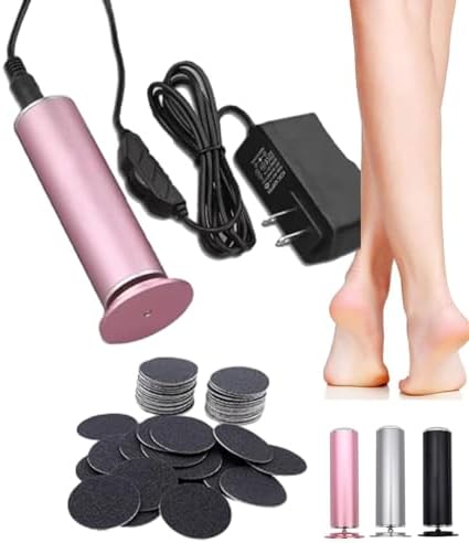 Dermave Electric Foot Callus Remover, Dermawave Electric Foot Callus Remover, Dermavr Electric Foot Callus Remover, Electric Foot File Callus Remover, Electric Callus Remover for Feet-Pink