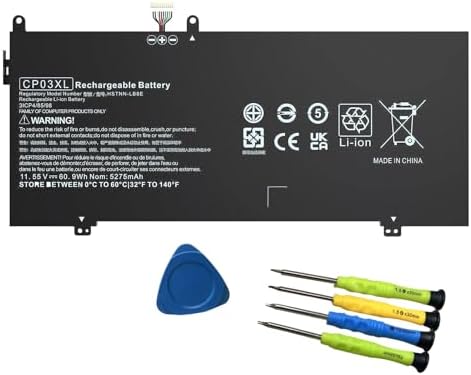 CP03XL 929072-855 Laptop Battery Replacement for Hp Spectre X360 Convertible 3-ae 13-ae0xx 13-ae000 13-ae013dx 13-ae049ng 13-ae001ng 929066-421 HSTNN-LB8E CPO3XL CP03060XL 11.55V 60.9Wh/5275mAh