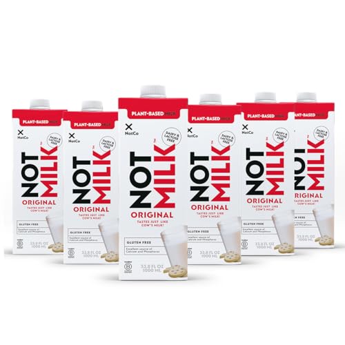 NotMilk Original Plant-Based Milk Alternative, 33.8 Fl Oz (Pack of 6) - Shelf-Stable, Lactose-free, Vegan, Non-GMO
