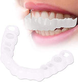 TANTISY 2 Pairs Fake Teeth, Snap on Veneers Teeth, Veneers Snap in Teeth, Instant Snap on Perfect Smile Confidence in Minutes at Home (2 Upper +2 Lower Teeth, with Box