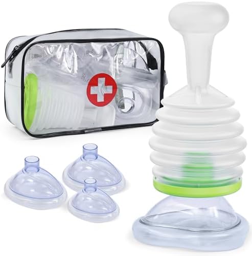 Anti Choking Device Choking Rescue Device,Choking Device for Kids & Adults, Portable Choking Rescue Device Home&Travel Kit,Choke Rescue Device for Kids & Adults with 3 Masks, Strong Suction Heimlich