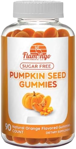Pumpkin Seed Oil Gummies Sugar-Free Naturally Flavored- Pumpkin Seed Oil for Hair Growth, Bladder, Urinary Tract Support, Young Skin Supplement - Vegan, Halal Pumpkin Seed Extract- 90 Count