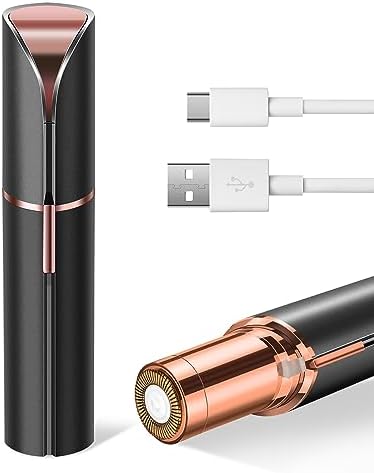 Facial Hair Removal for Women Painless Hair Remover- as Seen on TV Painless Face Shaver-Waterproof Shaver Razor Hair Remover with LED Light for Face Bikini Peach Fuzz Upper Mustache Lip Chin