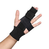 2 Finger Splint, Adjustable Finger Brace, Finger Metal Support for Broken Fingers, Mallet Finger Splints, Trigger Finger Straightener, Arthritis, Pain Relief, Injury, Fracture, Sprains(L/XL)