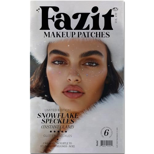 Fazit Makeup Patches - Sweetheart Speckles - Face Glitter Makeup Speckles - Glow Up Makeup Patches - Face Glitter Speckles Patches - Cute Glitter Makeup Accessories for Women - 6 Count