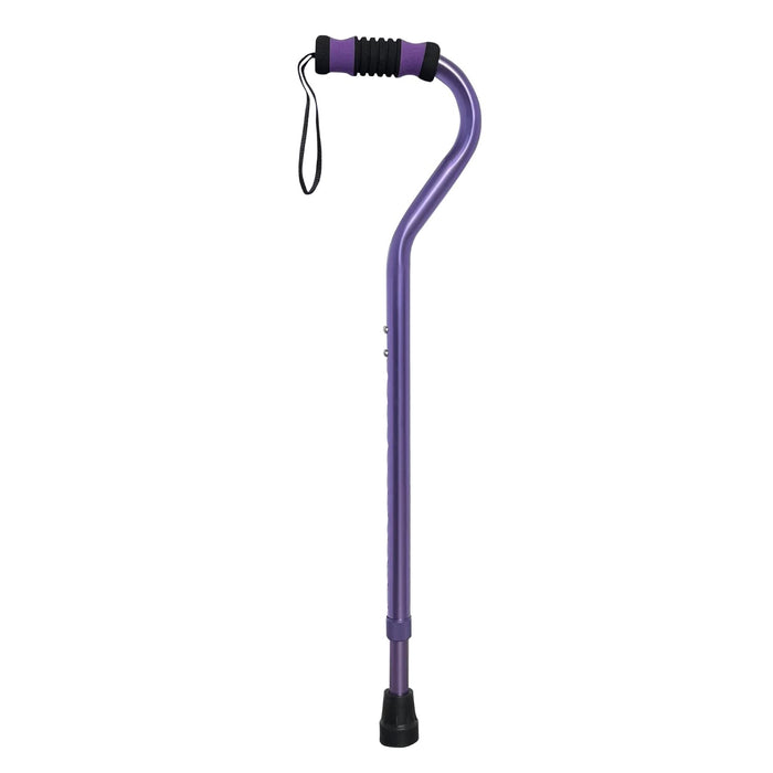 Sky Med Aluminum Lightweight Bariatric Heavy Duty Cane-600lbs Weight Capacity, for Women, 1.3 lbs., Soft Handgrip, Carrying Strap, Offset Handle, (Purple)