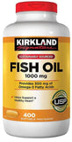 FrenchGlory Kirkland Sig Nature Fish Oil 1000mg Per Serving, 1-Pack of 400 Softgels