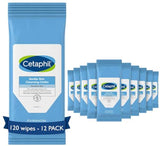 Cetaphil Face And Body Wipes, Gentle Skin Cleansing Cloths, For Dry, Sensitive Skin, Mother's Day Gifts, Flip Top Closure, Great For The Gym, Hypoallergenic, Fragrance Free, 10 Count (Pack Of 12)