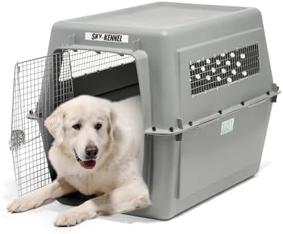 Petmate Sky Kennel - For Air and Travel, Airline Approved Dog Crate for Pets 90-125 lbs, Heavy Duty Dog Kennel, Made in the USA- 48 Inches