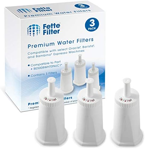Fette Filter - Replacement Water Filter Compatible with Breville Claro Swiss For Oracle, Barista & Bambino - Compare to Part #BES008WHT0NUC1 - (Pack of 3)