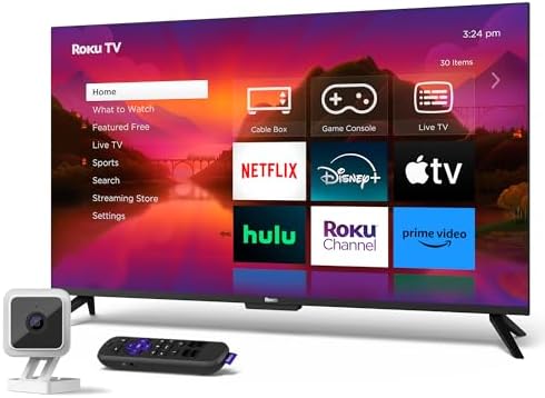 Roku 1080p HD Indoor Camera & 43-Inch Select Series 4K HDR Smart RokuTV Bundle