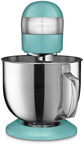 Cuisinart Stand Mixer, 12 Speed, 5.5 Quart Stainless Steel Bowl, Chef’s Whisk, Mixing Paddle, Dough Hook, Splash Guard w/ Pour Spout, Periwinkle Blue, SM-50BL