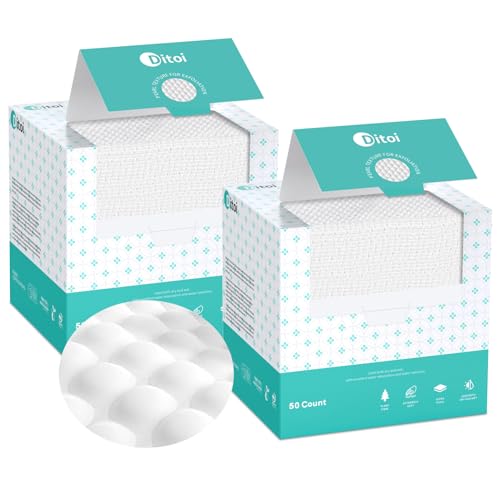 Face Towels, 10"×12"Disposable Face Towel, Makeup Remover Dry Wipes XL, Soft Thick Face Towelettes for All Skin Types,100 Count (2 Pack)