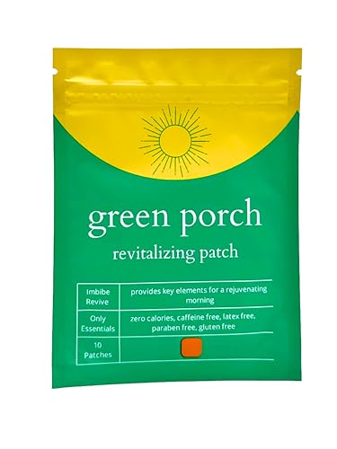 Green Porch Revitalizing Wellness Patches-Vitamin B12 Patches for a Better Morning-All Natural Ingredients-Individual Patches-Waterproof & Gentle on Skin-Experience The Difference! (Seriously)