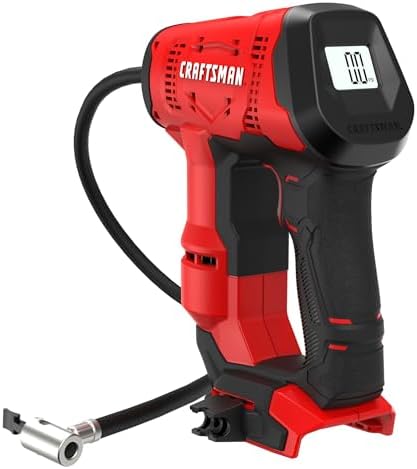 CRAFTSMAN V20 Cordless Tire Inflator, Up to 150 PSI, with Digital Pressure Gauge, Bare Tool Only (CMCE521B)