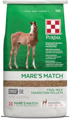 Purina Mare's Match Foal Horses Milk Transition Pellets | 25 Pound (25 LB) Bag