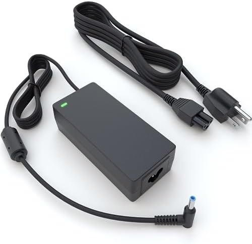 PowerSource 19.5V 65W 45W UL Listed 14Ft Long HP Smart Blue Tip AC Adapter for Many Models Including X360 Pavilion, Envy, Spectre, Elitebook, ProBook, Stream, and More Laptop Power-Supply Charger Cord