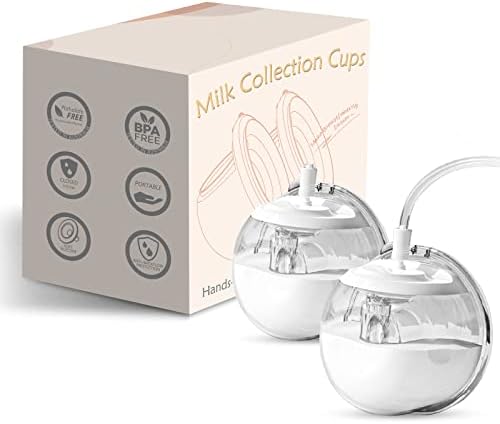 Wearable Silicone Milk Collection Cups,Closed System Breast Milk Collection Cups,BreastMilk Collector Cup,Pump On The Go-24mm(2PCS)