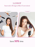 Hair Dryer Brush Blow Dryer Brush in One - Upgraded Plus 2.0 One-Step Hot Air Brush - 4 in 1 HairDryer Styler and Volumizer for Drying Straightening Curling Volumizing Hair