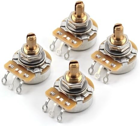 4x TAOT Custom CTS 525K Pot 3/8” Short Split Shaft Audio Taper 10% Tolerance