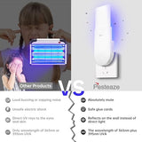 Pesteaze Indoor Plug-in Mosquito Killer, Flying Insect Trap for Flies, Fruit Flies, Moths & Gnats, with Adjustable Brightness UV Attractant Catcher & Night Light, 1 Device + 10 Glue Card Refills