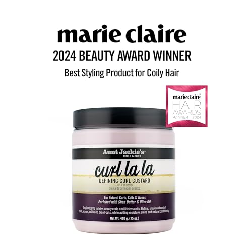 Aunt Jackie's Curl La La, Lightweight Curl Defining Custard, Enriched with Shea Butter & Olive Oil, Basic, 15 Ounce