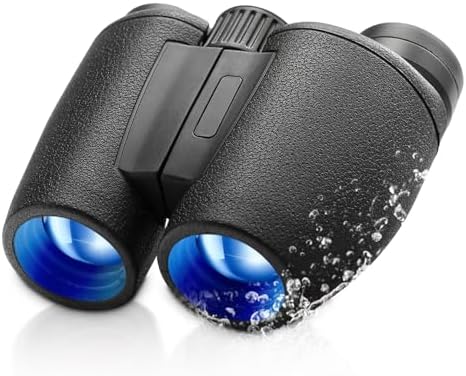 8x30 Binoculars for Adults, High Power Compact Binocular for Travel Hiking Concert Ship Cruise Hunting Bird Watching, Black Waterproof Binocular for Kid