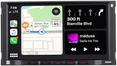 Dual Electronics DCPA71 7-inch Certified Apple Carplay Android Auto | Double DIN Touchscreen Car Stereo Radio | Bluetooth Hands Free Calling & Music Streaming | Backup Camera Input