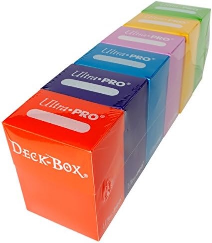 Ultra Pro Deck Box, Set of 6 (Orange, Purple, Light Blue, Pink, Yellow, Light Green)