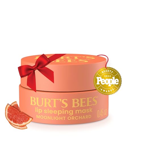 Burt’s Bees Valentines Day Gifts, Moonlight Orchard Lip Sleeping Mask, With Hyaluronic Acid and Squalane Moisturizer To Instantly Hydrate Lips, Overnight Lip Mask, Lip Treatment, 0.45 oz.