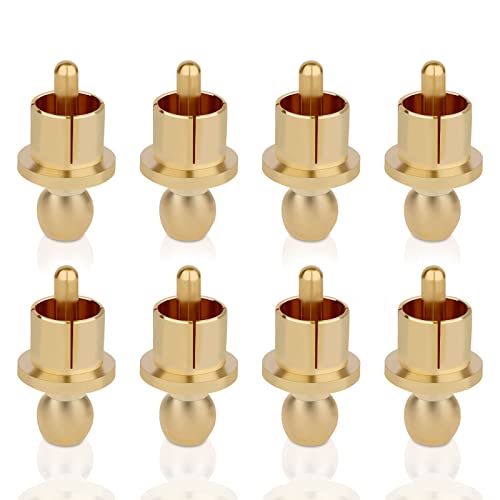 Monosaudio RCA Male Plugs RCA Dust Caps, 8Pcs RCA Shorting Plugs RCA Shileding Caps, Detachable Center Pin Noise Stopper Dust Proof Protectors for Audio,Speakers,Subwoofers,Amplifier(Gold Plated)
