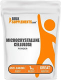 BulkSupplements.com Microcrystalline Cellulose Powder - MCC Powder, Microcrystalline Cellulose Food Grade - Excipient, Binder, & Anti-Caking Agent, 1kg (2.2 lbs) (Pack of 1)