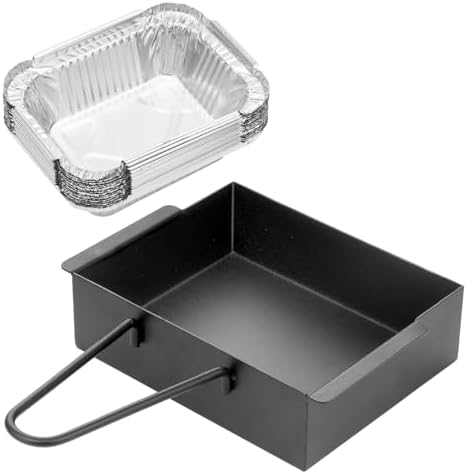 Grill Drip Pan for Nexgrill Replacement 720-0888N, Grease Pan/Box for Nexgrill 4 Burner 720-0830H Gas Grill,Grease Catcher for Cuisinart CGG-8500 with5pack Aluminum Foil Liner