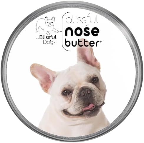 The Blissful Dog French Bulldog Cream Nose Butter, Versatile Dog Nose Balm for Dry Nose, Handcrafted Nose Moisturizer, Easy-to-Apply Dog Essentials, Unscented, 4 oz.