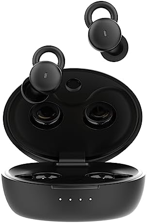 Smallest Invisible Sleep Earbuds Comfortable Noise Blocking Wireless Headphones for Sleeping Bluetooth Flat Ear Buds for Side Sleepers,Tiny Hidden Sleep Buds for Work Sports (Black)