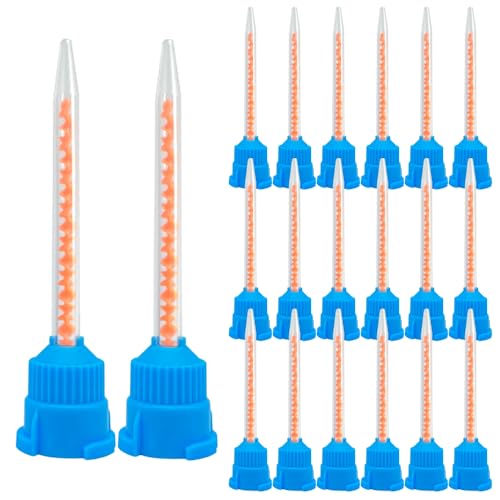Dental Mixing Tips for Dental Impression Temp Crowns Material Mix, 10:1 Ratio, Blue-Orange
