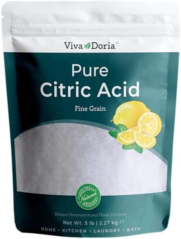 Viva Doria 100% Pure Citric Acid, Food Grade, Fine Grain, 5 lb (2.27 kg)