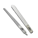 BeautyTrack 6-Inch Diamond Deb Nail File, for Manicure, Pedicure, Grooming Foot Skin, Podiatric Foot Care Instruments, Stainless Steel (Pack of 2, 2024 Stock), Pouch