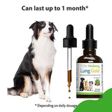 Pet Wellbeing Lung Gold for Dogs - Vet-Formulated - Lung & Respiratory Immune Support, Open Airways, Easy Breathing - Natural Herbal Supplement 2 oz (59 ml)