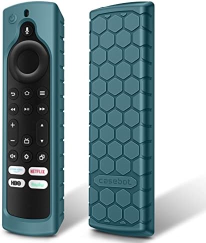Fintie Silicone Case for Fire TV Stick 4K Max (2nd Gen) Remote - Anti Slip Shockproof Cover for Alexa Voice Remote Enhanced, Dark Cyan