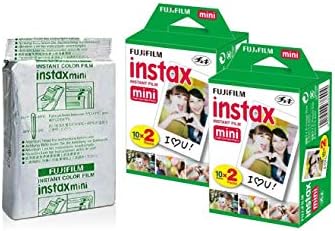 Fujifilm Instax Mini Instant Camera Film for Mini Instant Cameras - Capture Memories Anytime, Anywhere with Sunshine Photo Microfiber Cleaning Cloth... (5 Pack (Total 50 Shoots))