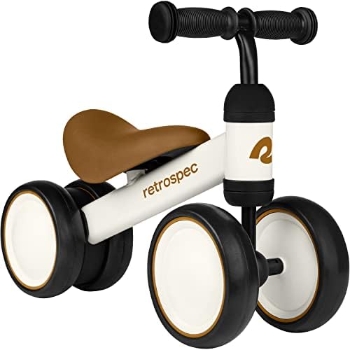Retrospec Cricket Baby Walker 4-Wheel Balance Bike for Ages 12-24 Months Toddlers | First Birthday Gift - Toddler Bicycle Toy for 1 Year Old’s - Ride On Toys for Boys & Girls