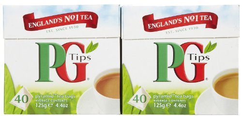 PG Tips Black Tea, Pyramid Tea Bags, 40 ct, 2 pk by PG Tips