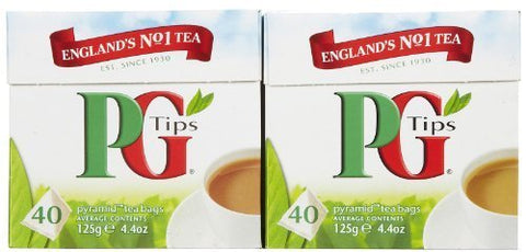 PG Tips Black Tea, Pyramid Tea Bags, 40 ct, 2 pk by PG Tips