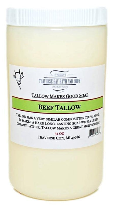 BEEF TALLOW DEODORIZED Grass fed beef Non Hydrogenated Soap making supplies. 32 FL Oz DIY projects.