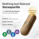 MAUWE HERBS Sarsaparilla Root Organic Capsules - 1000mg Pure Sarsaparilla Powder Pills - Vegan Supplement for Pure & Potent Health Support - 250 Veggie Caps